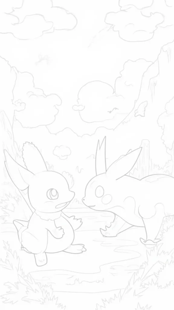 coloriages de bataille pokemon